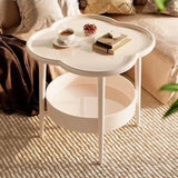 2 Tier Pedal Shape Coffee Round Table