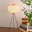 Japanese Paper Standing Light Button Switch Lamp