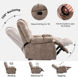 Overstuffed Backrest Reclining Footrest Padded Seat Sofa