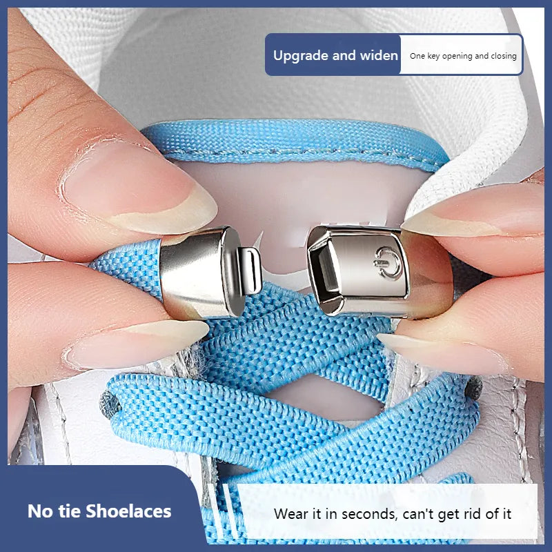 No Tie Shoelaces with Snap Closure