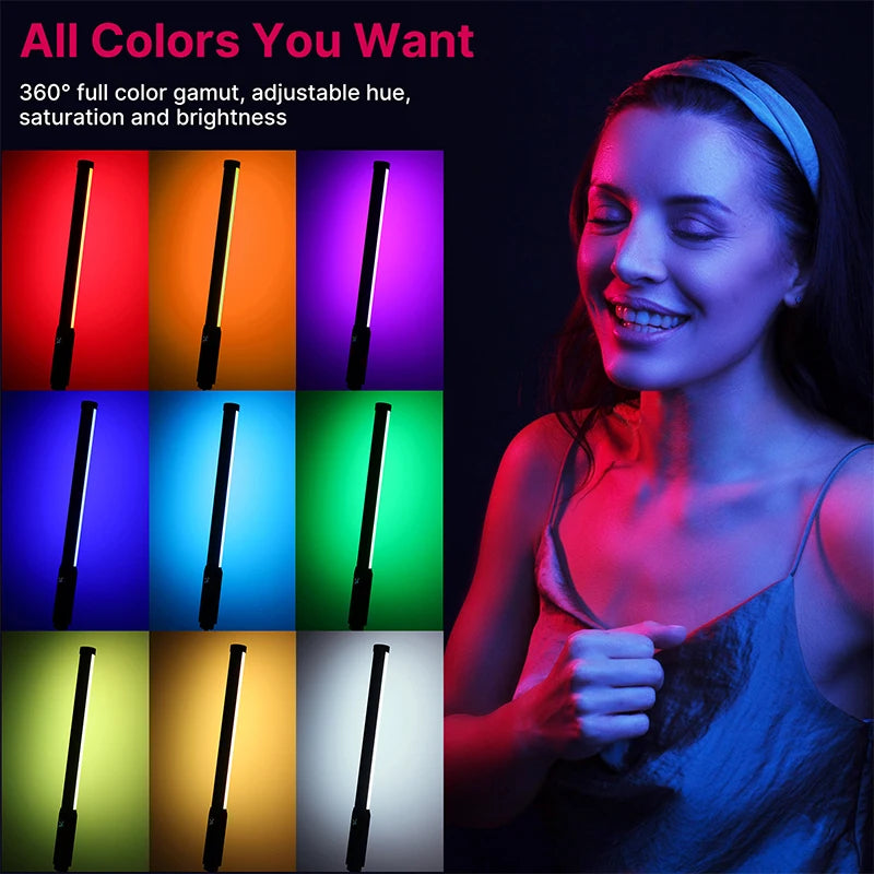 RGB Stick Handheld LED Wand Studio Lamp Light
