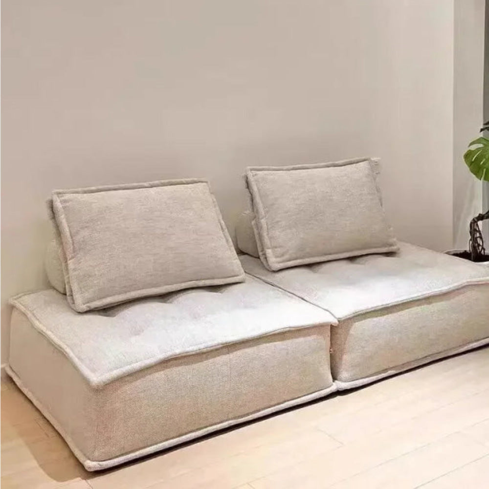 Square Vacuum Compressed Modular Sectional Floor Sofa