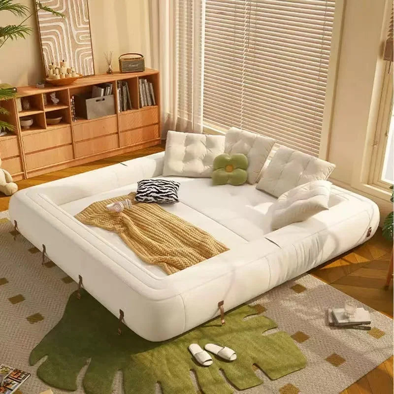 Compressed Folding Double Sleep Rounded Armrest Sofa