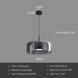 Nordic Glass Smoke Hanging Modern Pendant Lamp