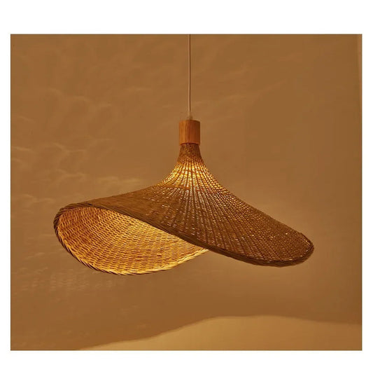 Bamboo Chandelier Pendant Wood Ceiling Lamp