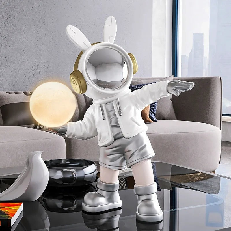 Decorative Resin Astronaut Sculpture Lamp Adjustable Light