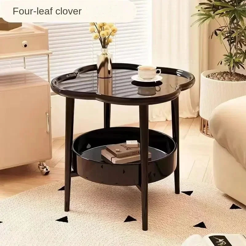 2 Tier Pedal Shape Coffee Round Table