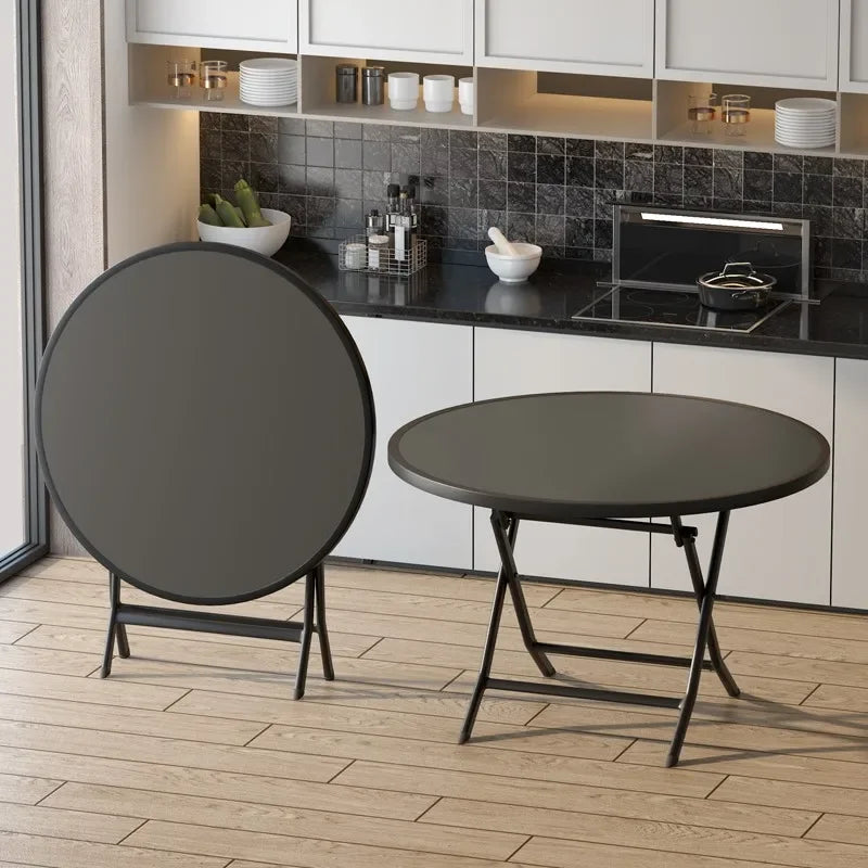 Square Round Folding Outdoor Tempered Glass Table