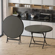 Square Round Folding Outdoor Tempered Glass Table