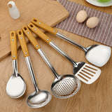 Wood Grain Handle Stainless Steel Kitchen Tool