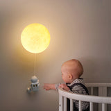 Moon Minimalist Beside Astronaut  Wall Lamp