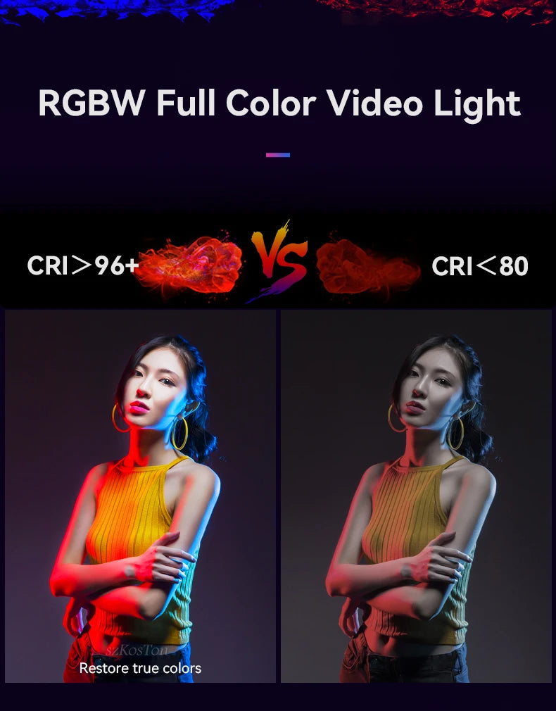 RGB LED  Remote Control Tripod Lights Lamp