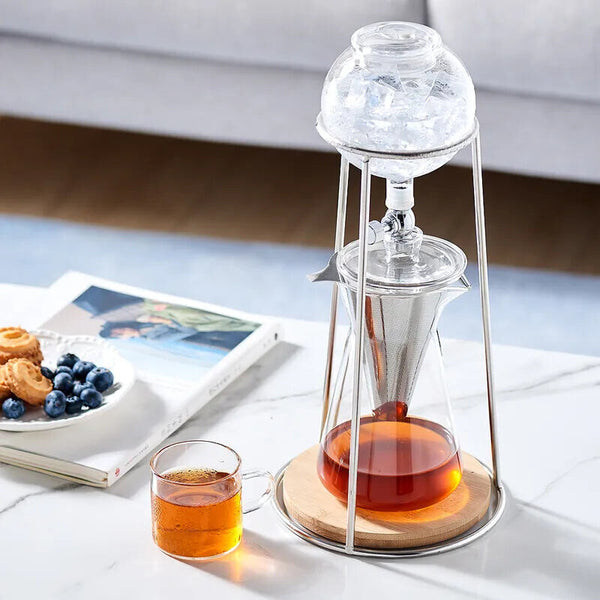 Glass Handmade Extraction Ice Drop Shaped Coffee Pot