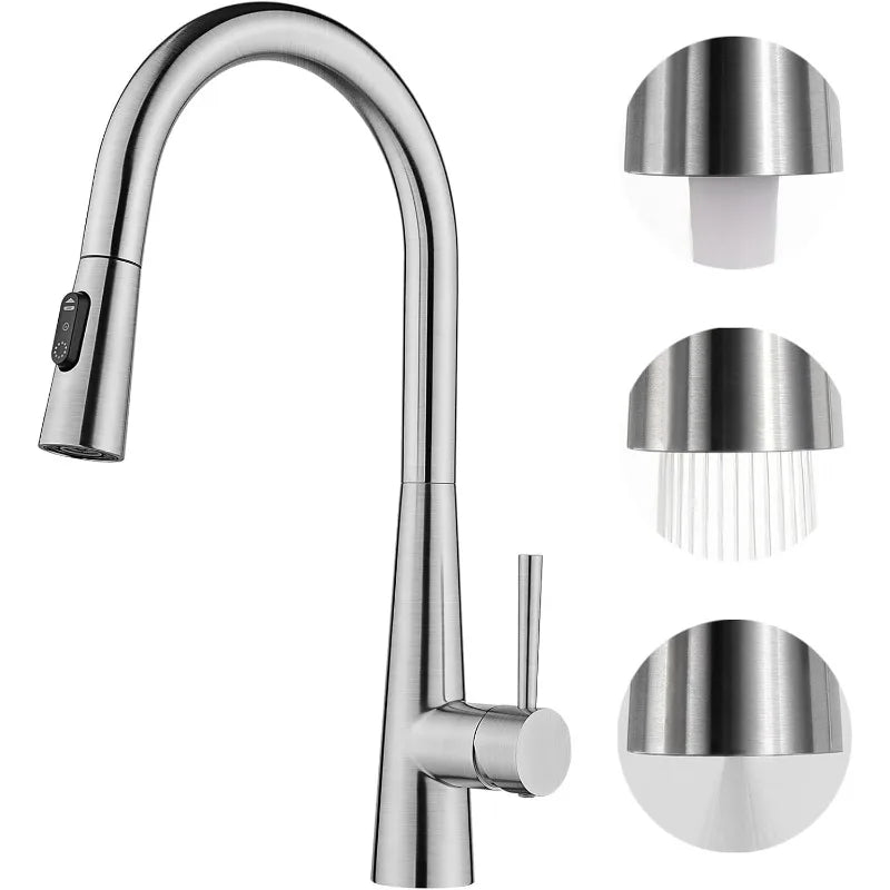 360° Rotation Sprayer Extendable 3 Jet Kitchen Faucet