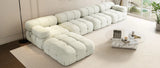 L Shaped Modular Compression Sectional Ottoman 4 Seater Sofa