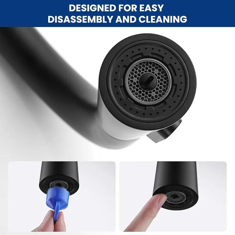 360° Rotation Sprayer Extendable 3 Jet Kitchen Faucet