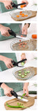 2 In 1 Multi Kitchen Tool Knife Stainless Steel Cutting Scissors