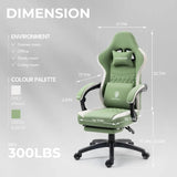 Gaming Pocket Spring Padded Foam Cushion Office Chair