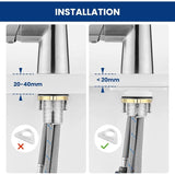 360° Rotation Sprayer Extendable 3 Jet Kitchen Faucet