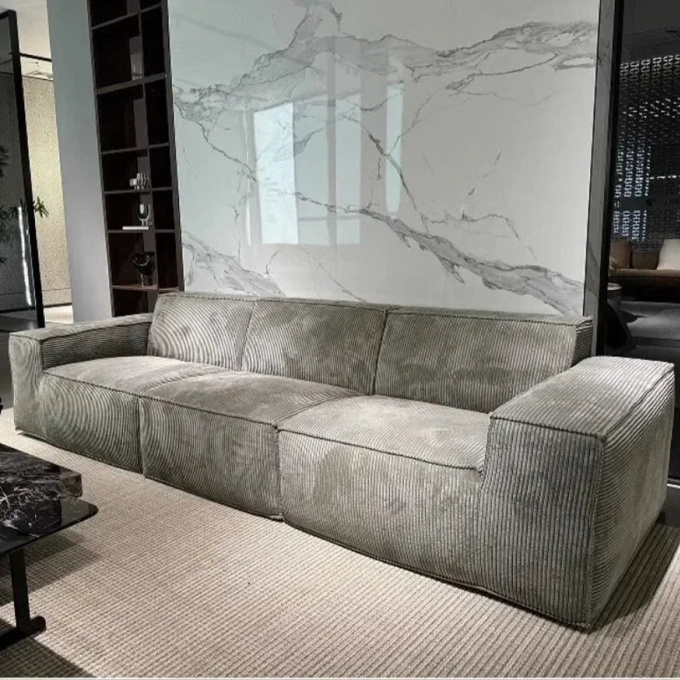 Vacuum Grey Compressed Corduroy Sofa