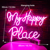 My Happy Place Neon Sign