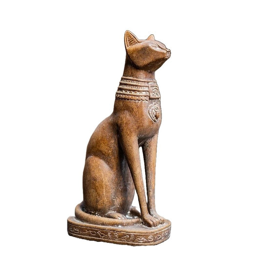 Egyptian Pharaoh Cat Sculpture Resin Craft Ornament