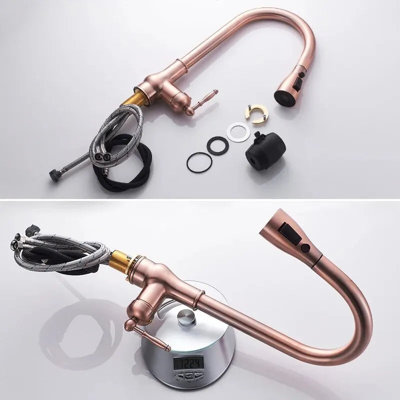 3 Water Modes Pull Out Tap Sprayer Kitchen Faucet