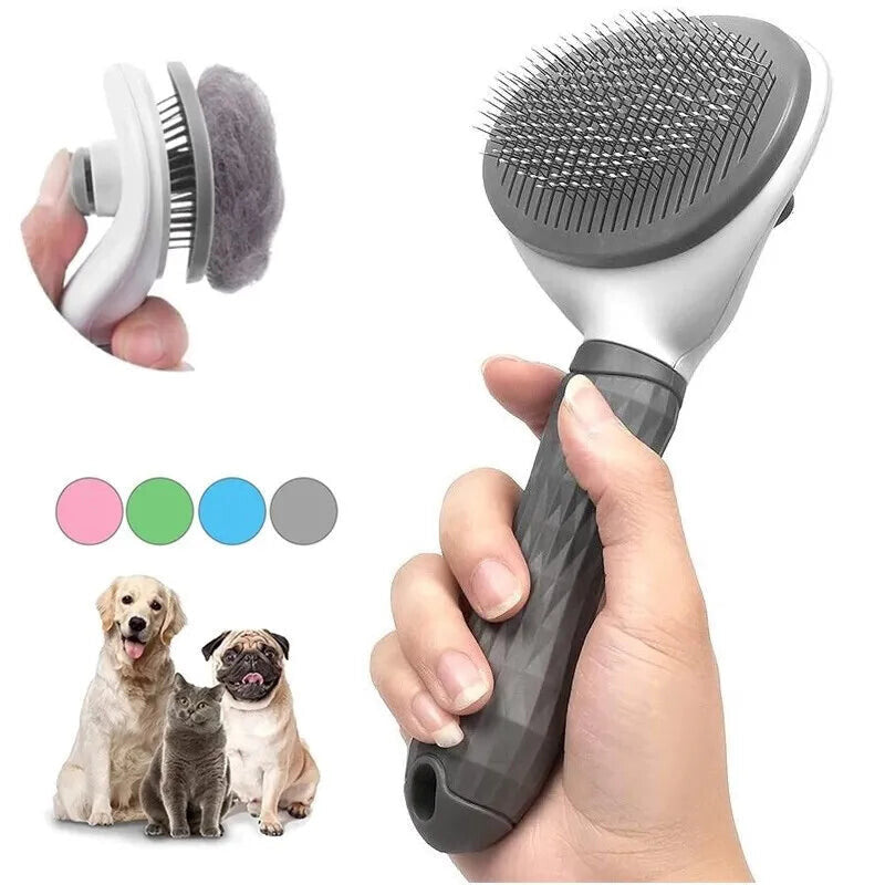 Self-Cleaning Pet Hair Removal Brush Skimming Comb