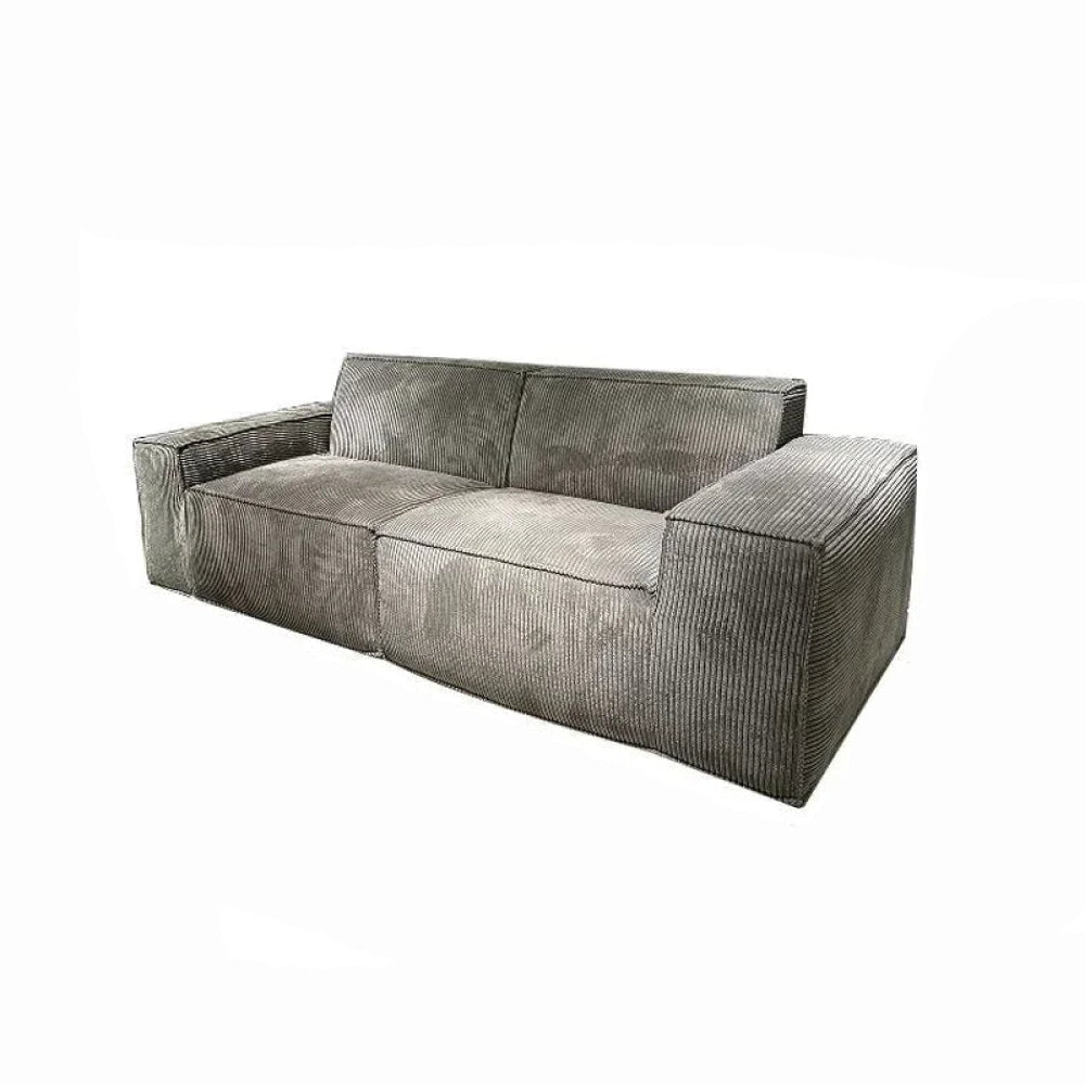 Vacuum Grey Compressed Corduroy Sofa