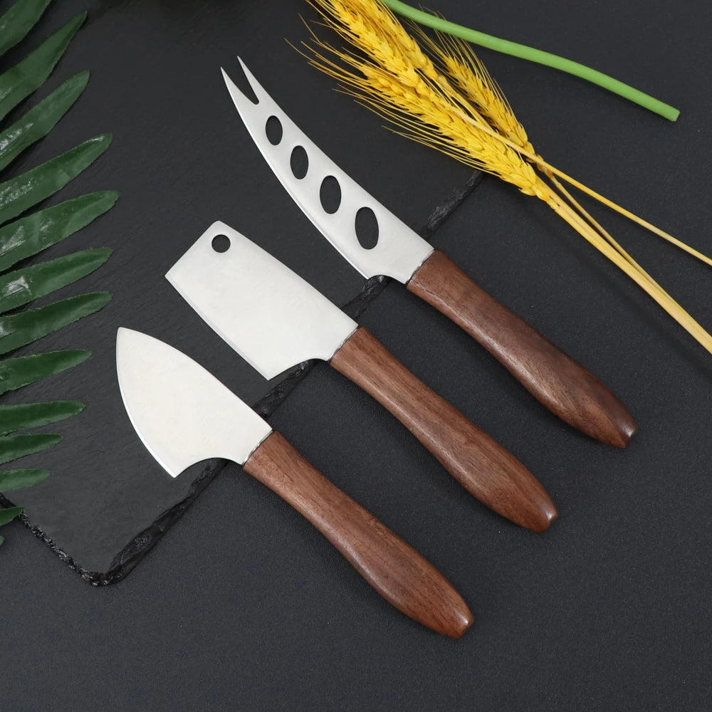 Stainless Steel Soft Food Knives with Black Walnut Wood Handle