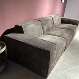 Vacuum Grey Compressed Corduroy Sofa