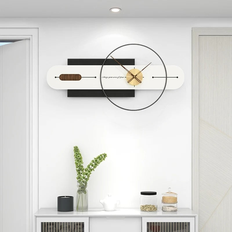 Wall Clock With Quartz Pendulum Modern Decoration