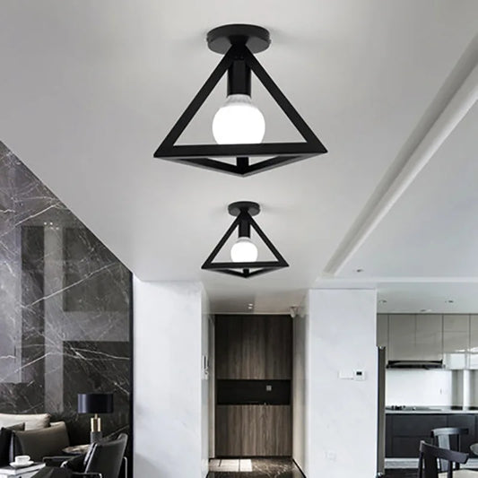 Nordic Triangle Square LED Single Head Ceiling Lamp