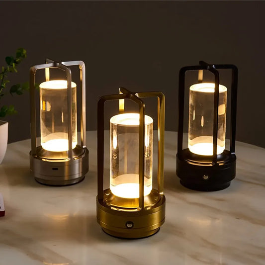 Led Cordless Industrial Style Desk Table Lamp