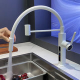LED Panel Deck Mounted Flexible Hose Sink Kitchen Faucet