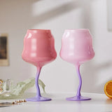 Ins Style Crystal Wine Glass, Abstract Pastel Color