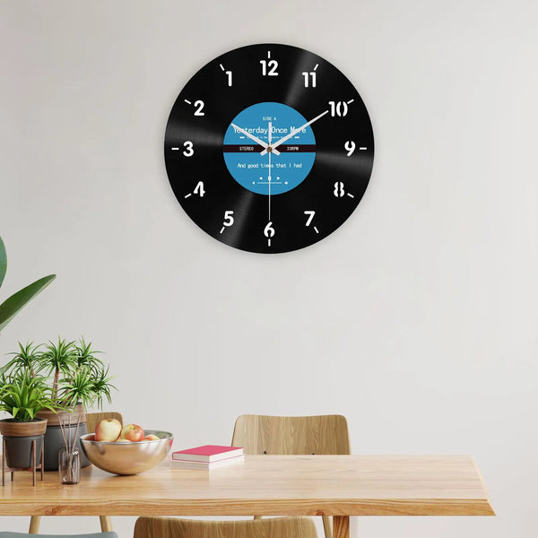 Yesterday Once More Circular Vinyl Disc Wall Clock