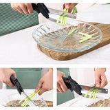 2 In 1 Multi Kitchen Tool Knife Stainless Steel Cutting Scissors