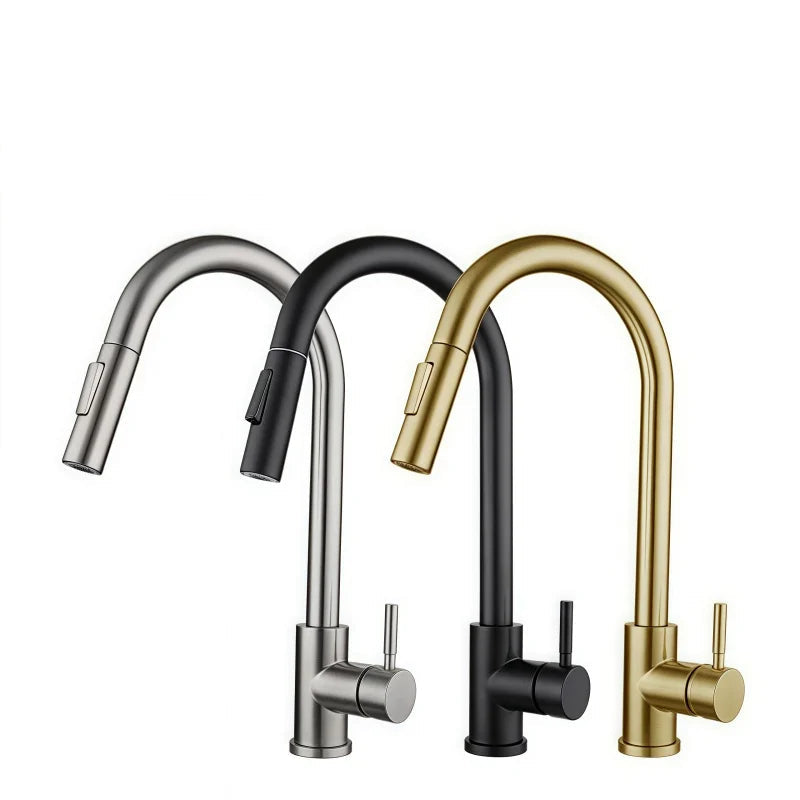 Two Function Single Handle Pull Out Deck Mounted Faucet