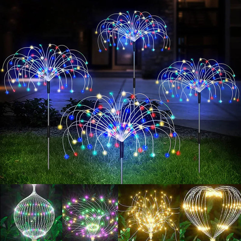Solar LED Fireworks Lawn Lights