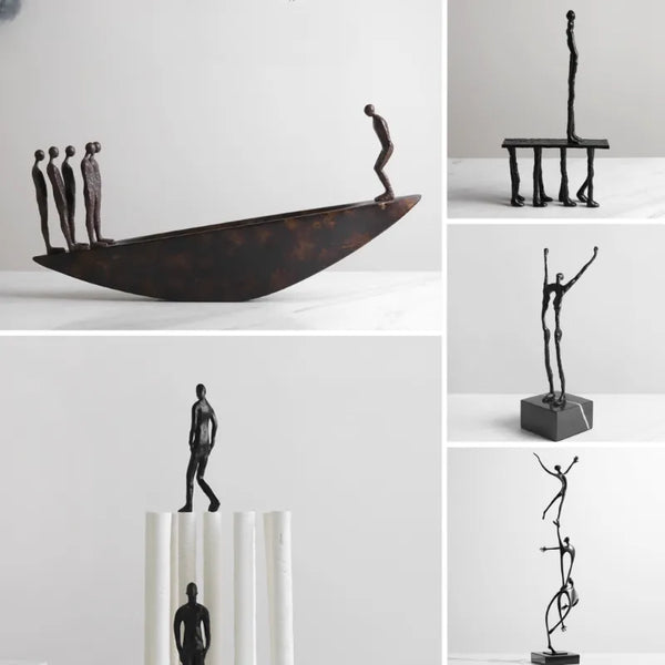 Abstract Creative Sculpture Balancing Figurative Art