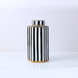 Hexagonal Striped Grid Pot Modern Minimalist Vase