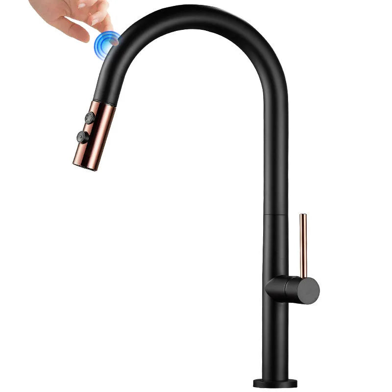 Touch Pull Out Sensor Water Tap Rotate Faucet