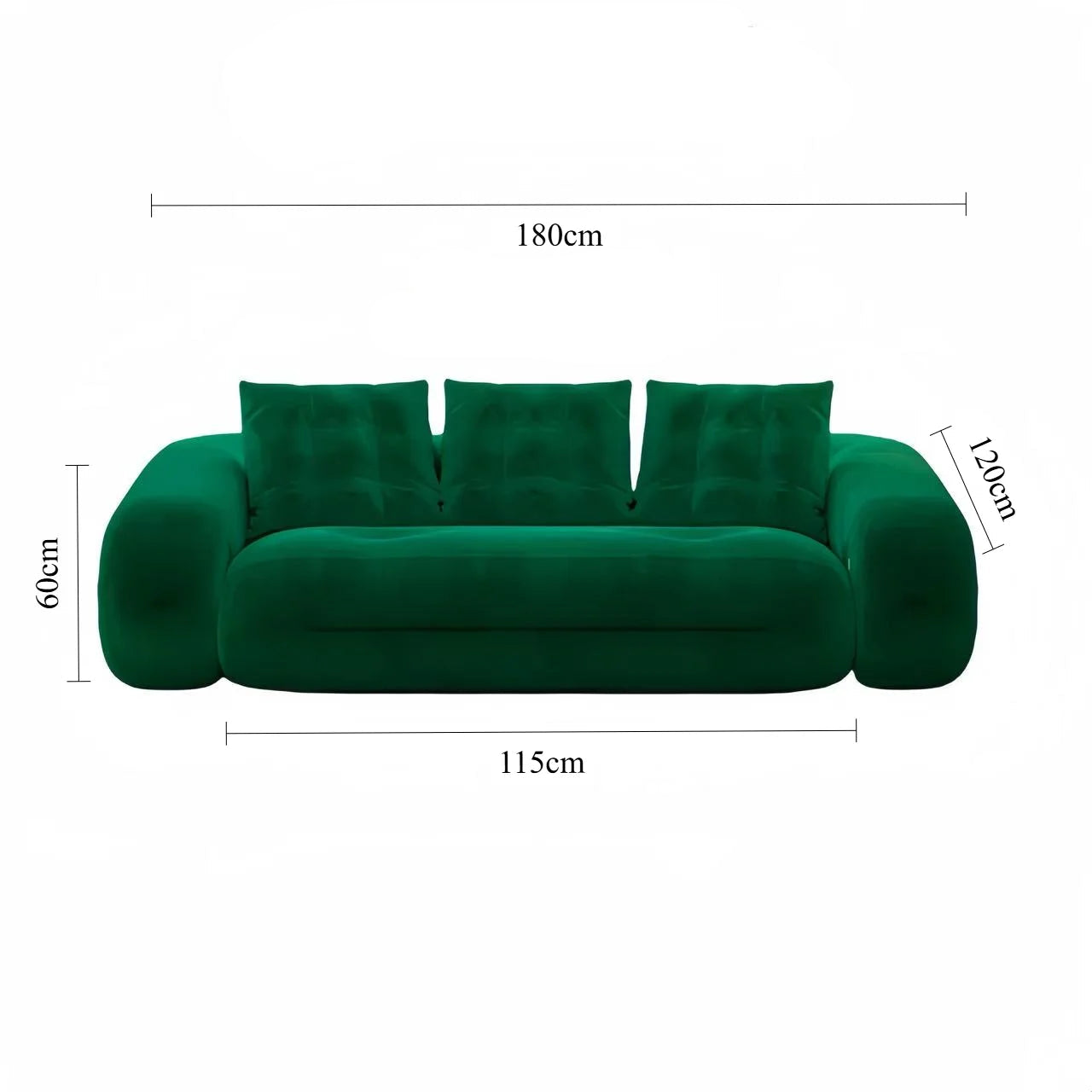 Compressed Folding Double Sleep Rounded Armrest Sofa