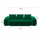 Compressed Folding Double Sleep Rounded Armrest Sofa