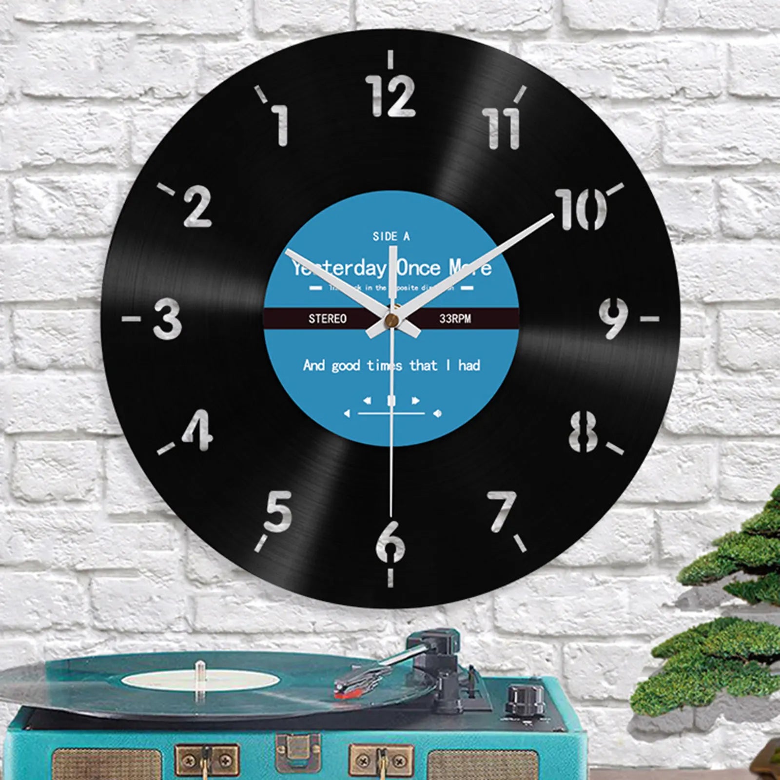 Yesterday Once More Circular Vinyl Disc Wall Clock