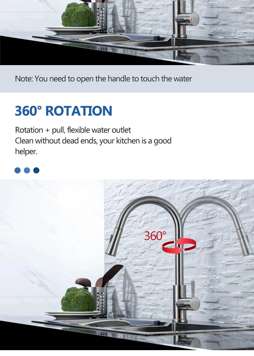 Pull Out Sensor Kitchen Touch Control Faucet