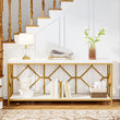2 Tier Console Storage Open Shelves Behind Couch Table