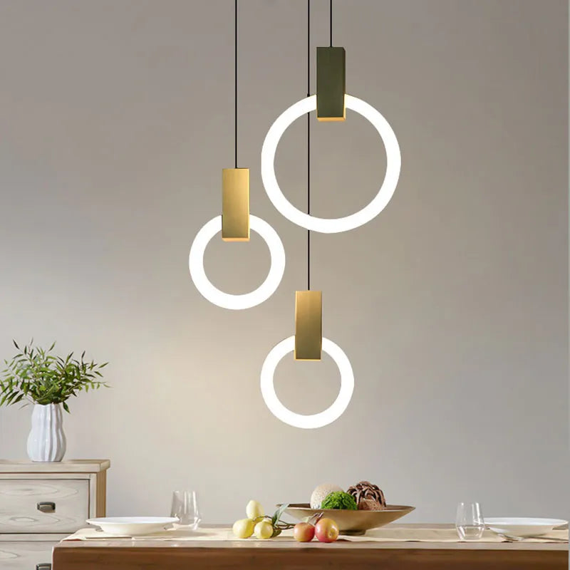 Nordic Simple LED Ceiling Pendant Ring Lamp