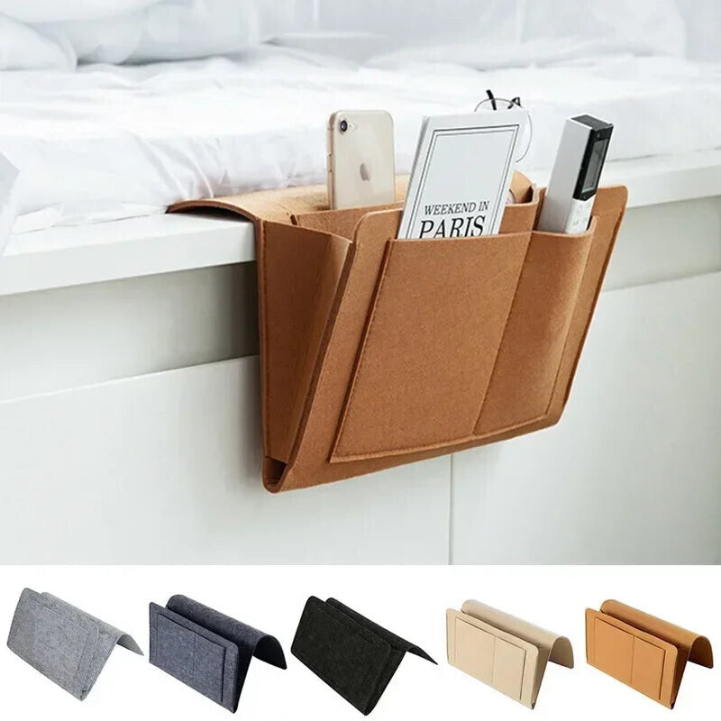 Felt Hanging Bedside Organizer Storage Bag